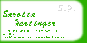 sarolta hartinger business card